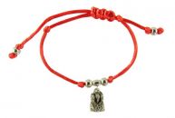 Red bracelet, palm tree detail
