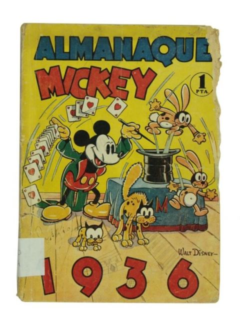 MIckey among palm trees