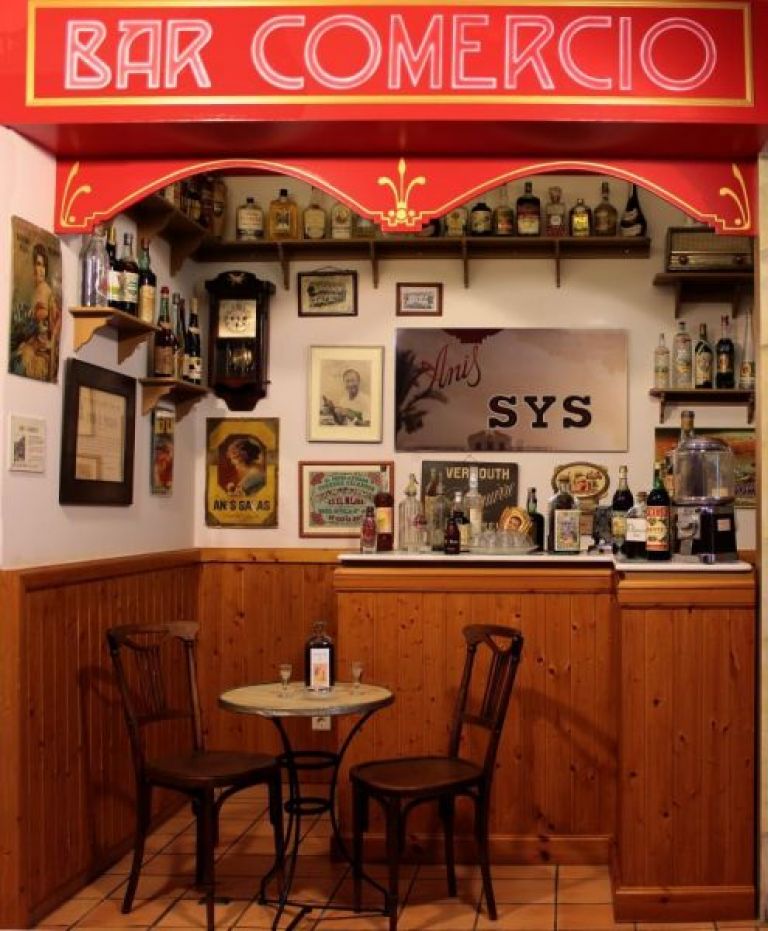 Bar Comercio recreado en la parte urbana del museo