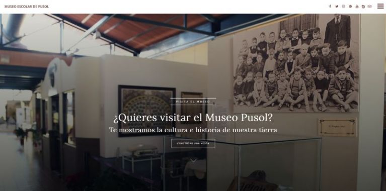 La nueva página web del Museo Escolar de Pusol, finalista en los Premios Web de Alicante
