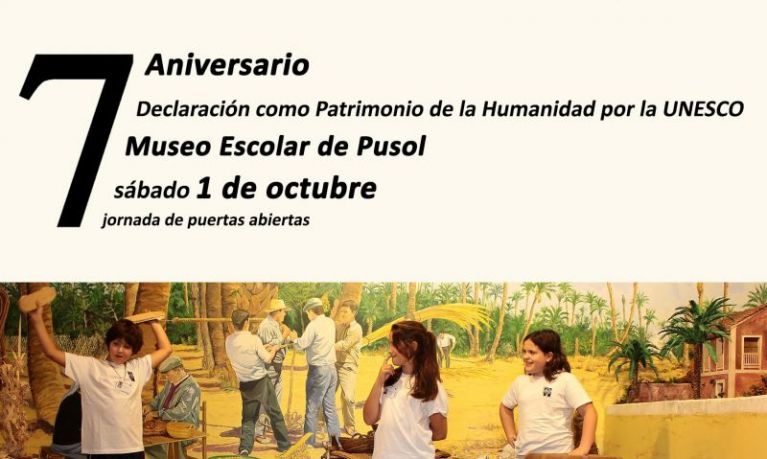 El Museo Escolar de Pusol celebra el séptimo aniversario de la Declaración como Patrimonio de la Humanidad